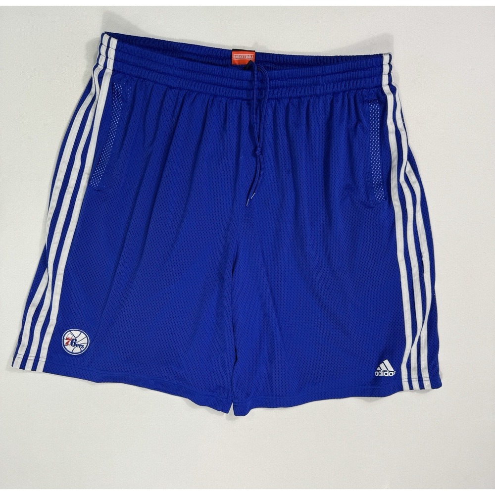 Adidas Basketball Mesh Short Men’s 2XL Philadelphia 76ers Blue White Active